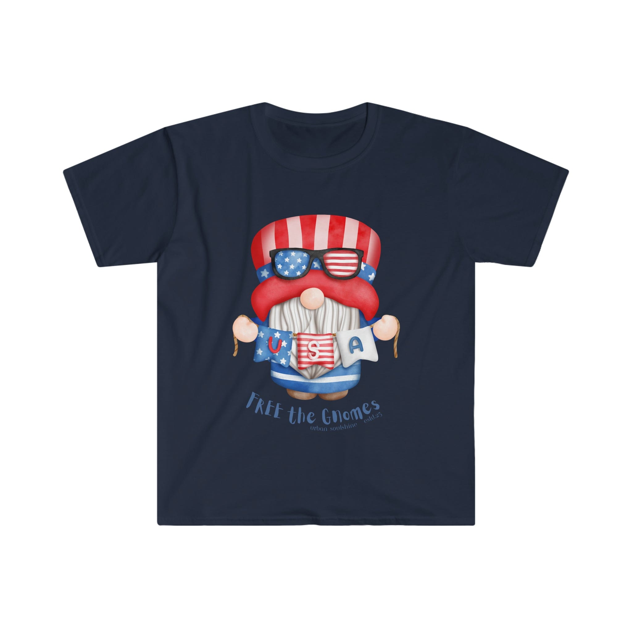 Urban SoulShine & co T-Shirt Navy / S FREE the GNOMES USA Soft Tee (unisex)