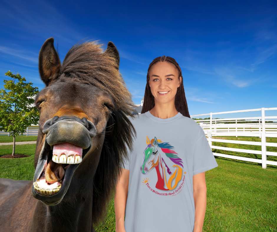 Urban SoulShine & co T-Shirt Nothing Little About Your Light Horse (premium pastels Tee)