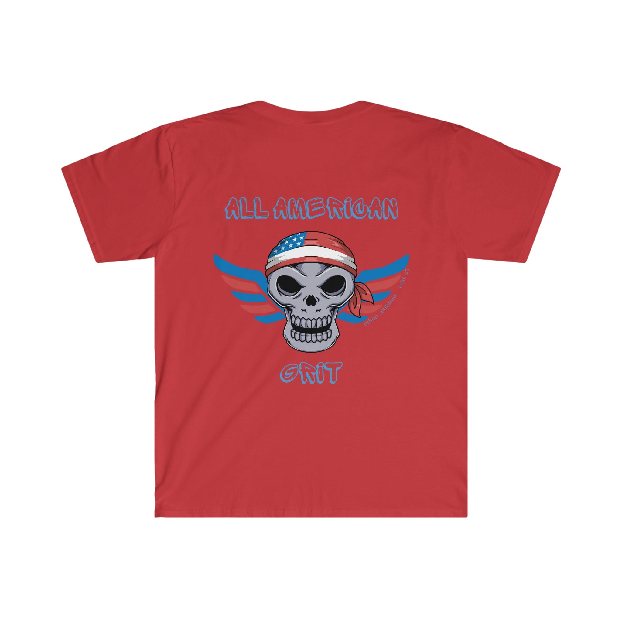 Urban SoulShine & co T-Shirt Red / S All American Grit Soft Tee (unisex)