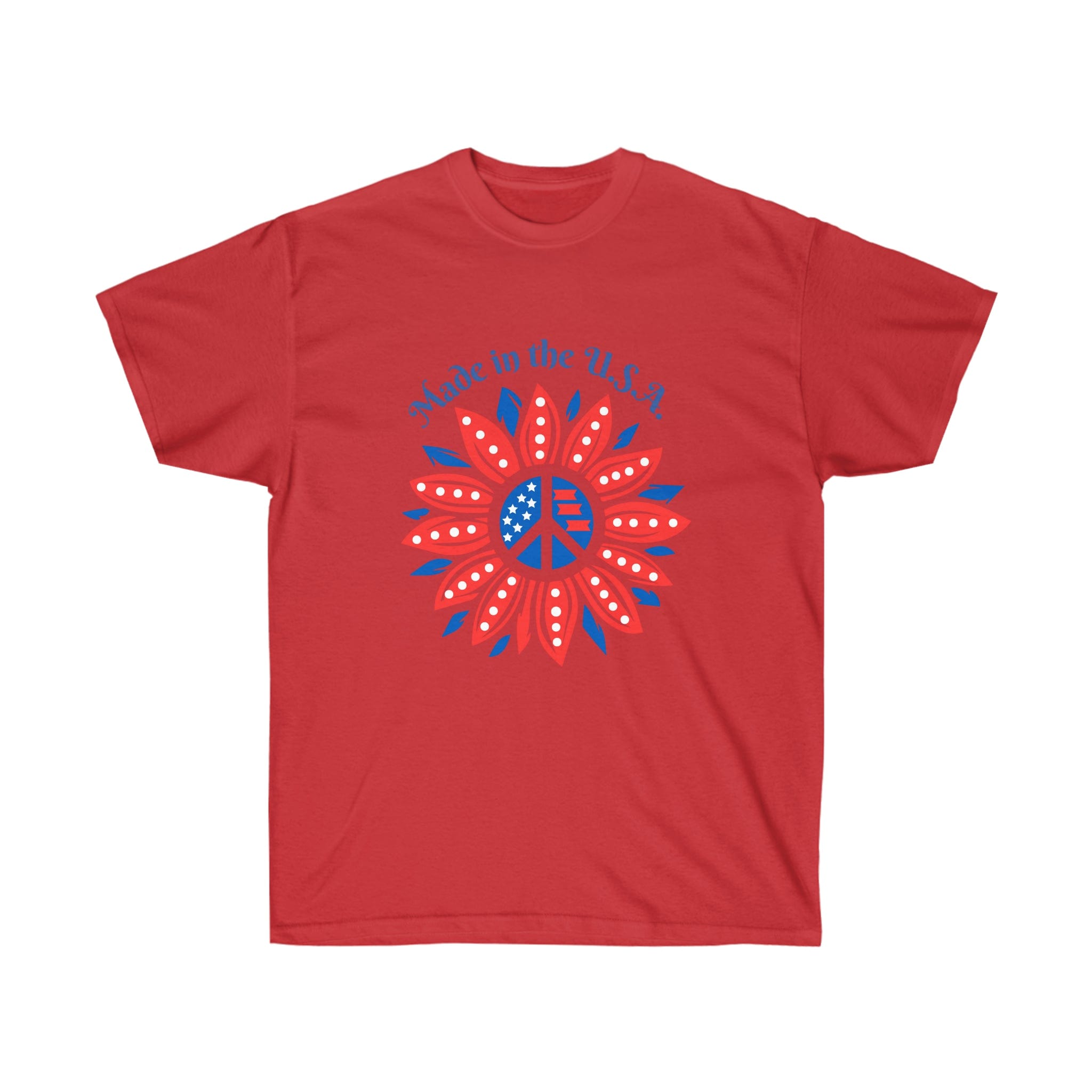 Urban SoulShine & co T-Shirt Red / S Flower Power USA Tee (adult)