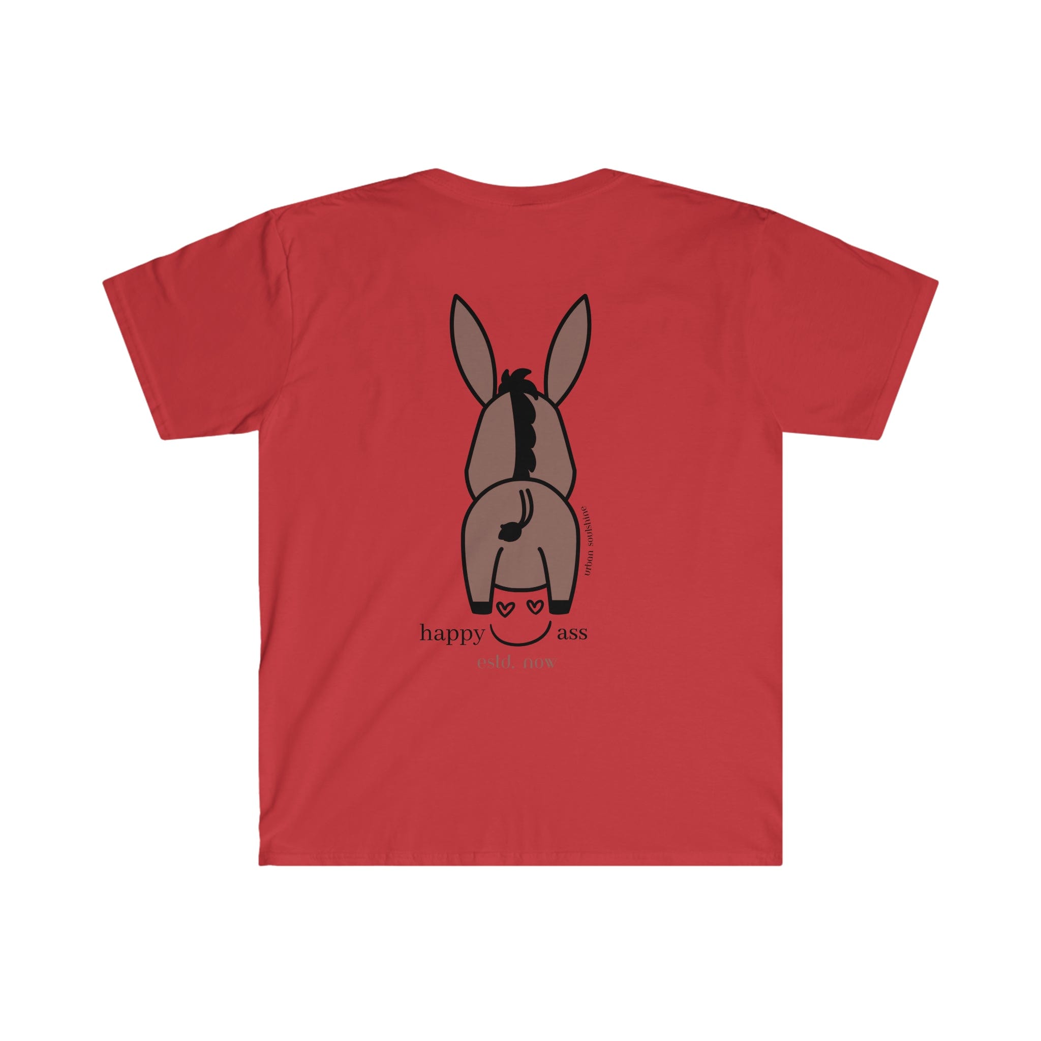 Urban SoulShine & co T-Shirt Red / S Happy Donkey Soft Tee (unisex)