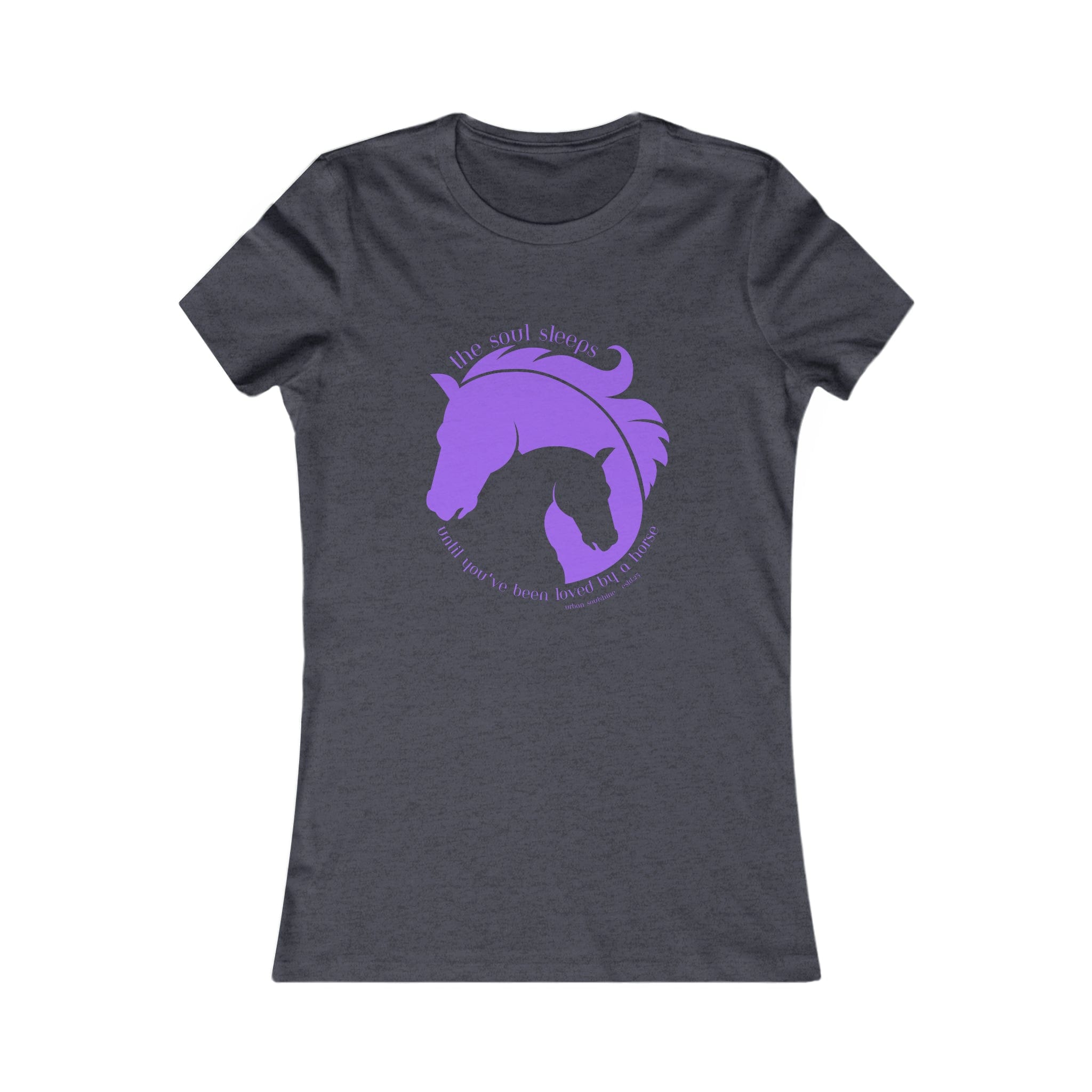  Heather Navy Horse & Soul Women's Tee (purple image)