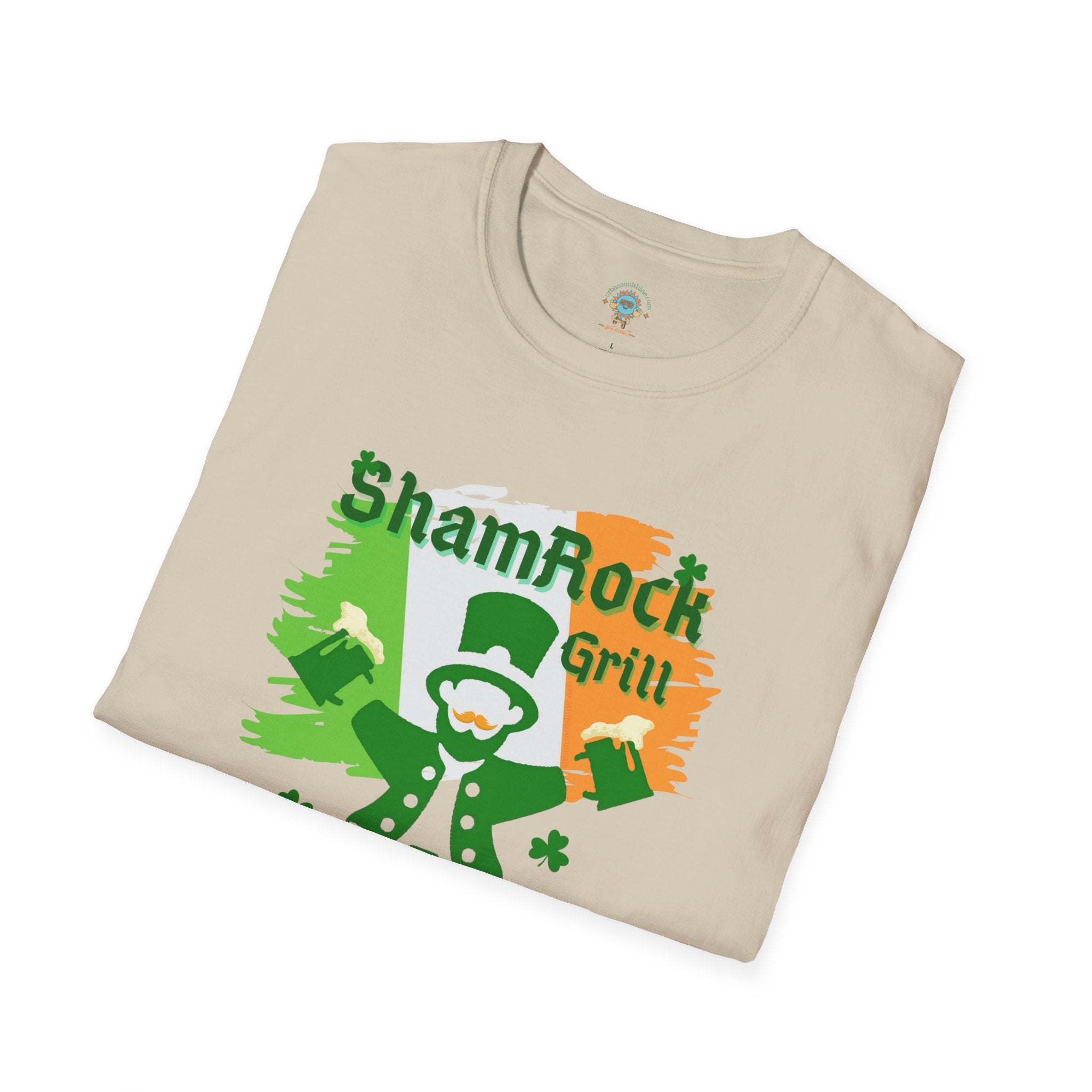 Urban SoulShine & co T-Shirt Shamrock Grill & McFizzie's Irish Pub SoftStyle Tee (Unisex)