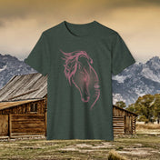 Urban SoulShine & co T-Shirt Soul Kiss Rose Horse Recycled Organic Tee