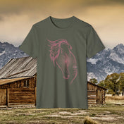 Urban SoulShine & co T-Shirt Soul Kiss Rose Horse Recycled Organic Tee