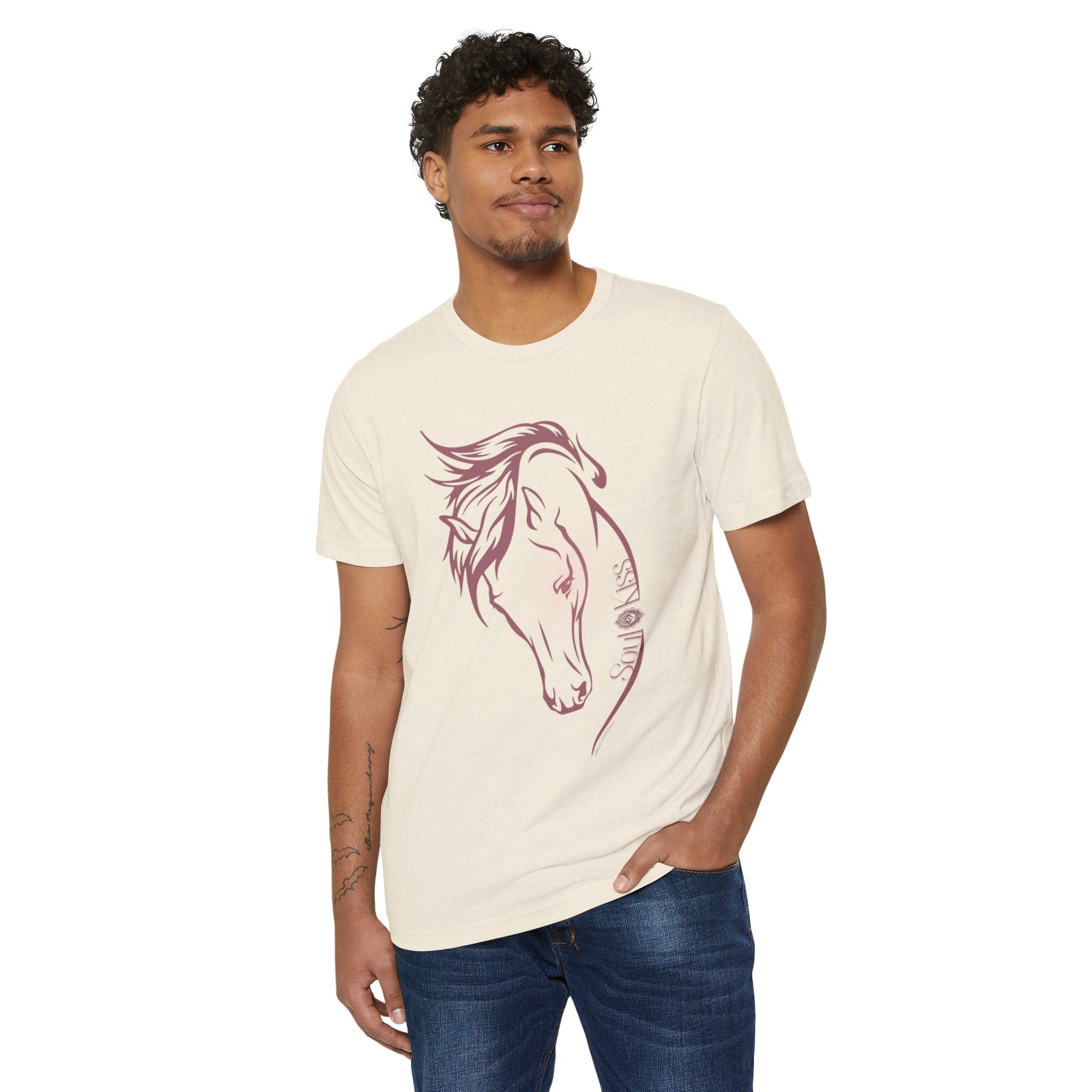 Urban SoulShine & co T-Shirt Soul Kiss Rose Horse Recycled Organic Tee