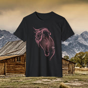 Urban SoulShine & co T-Shirt Soul Kiss Rose Horse Recycled Organic Tee