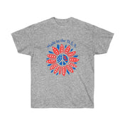 Urban SoulShine & co T-Shirt Sport Grey / S Flower Power USA Tee (adult)