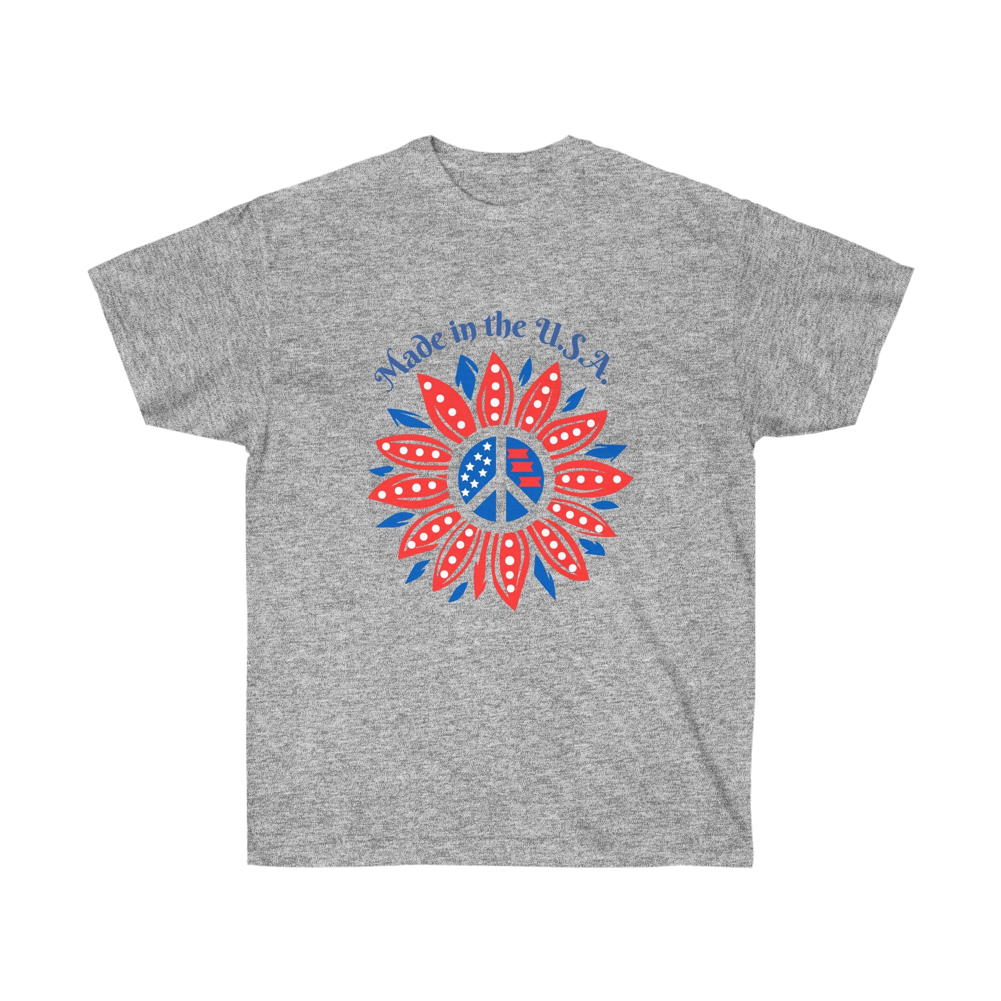 Urban SoulShine & co T-Shirt Sport Grey / S Flower Power USA Tee (adult)