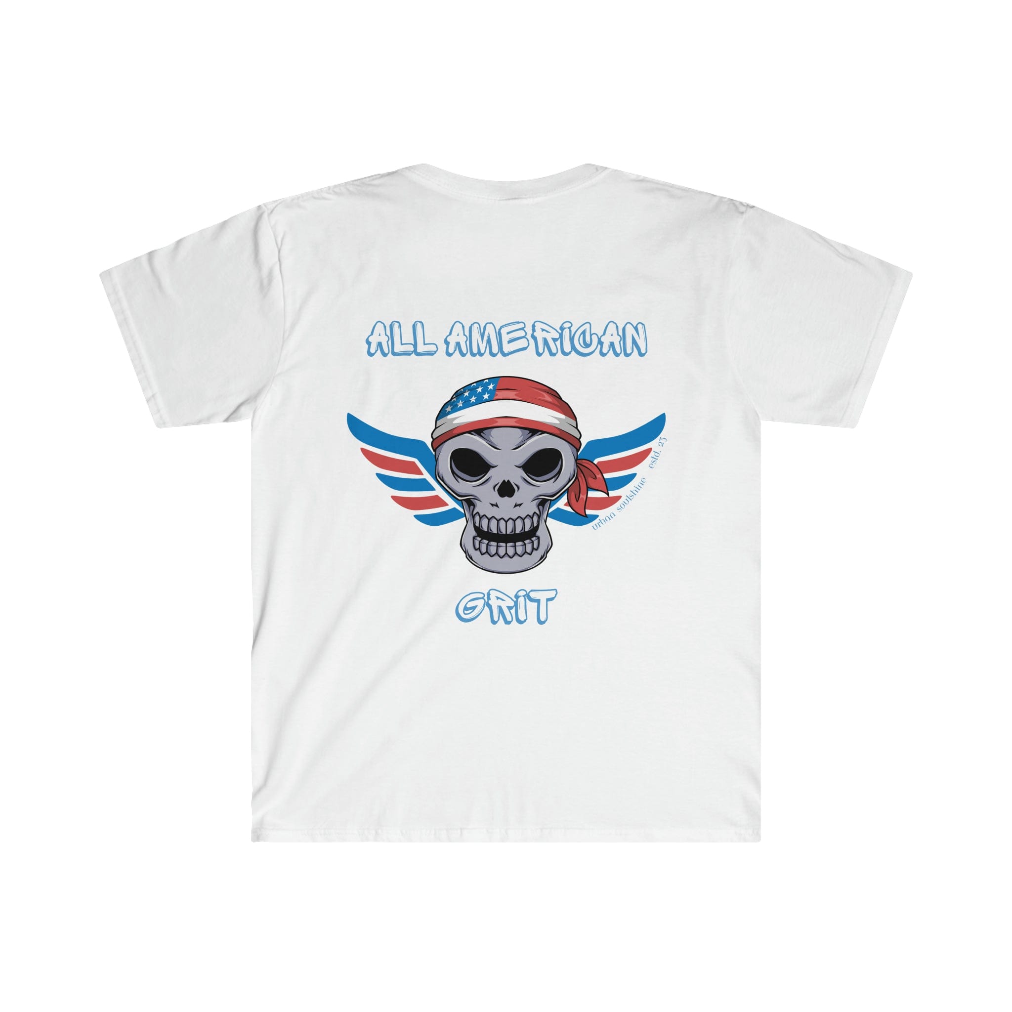 Urban SoulShine & co T-Shirt White / S All American Grit Soft Tee (unisex)