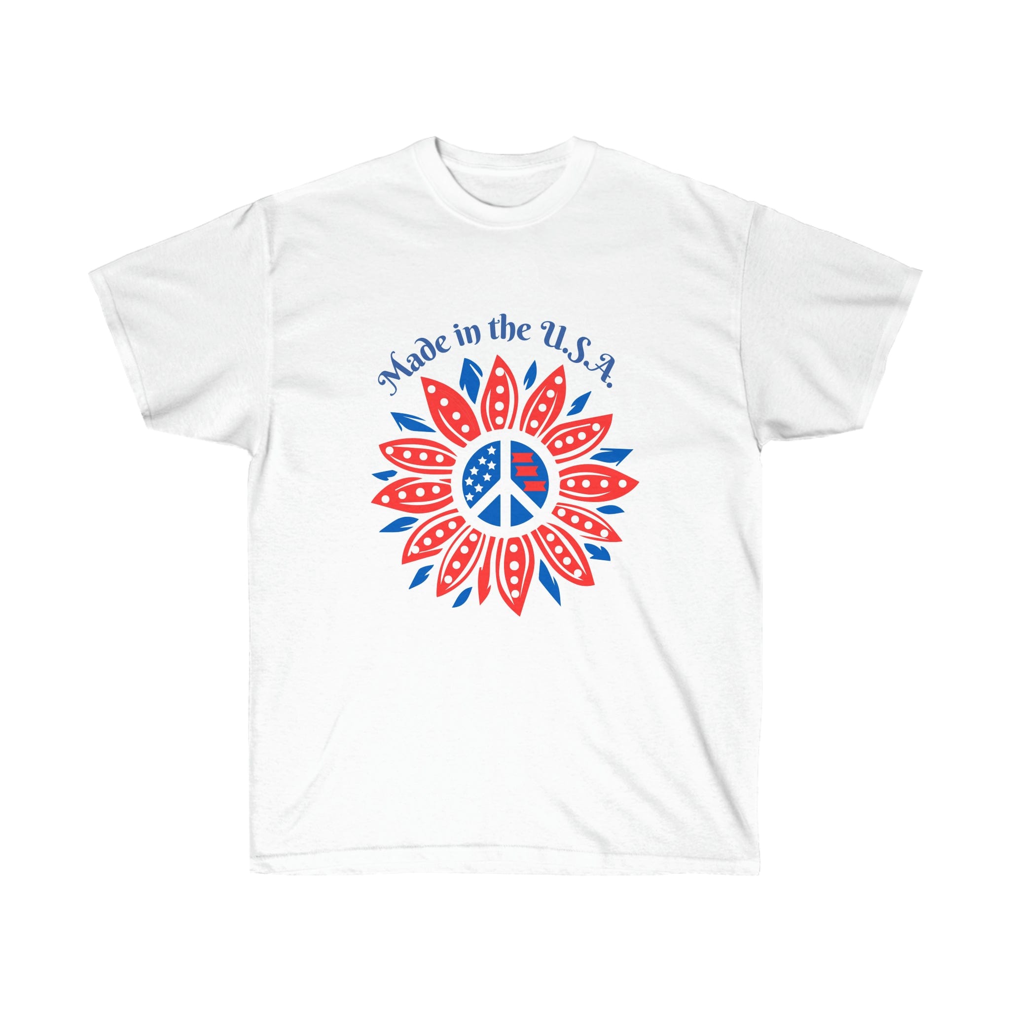 Urban SoulShine & co T-Shirt White / S Flower Power USA Tee (adult)