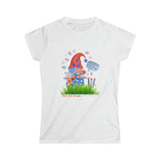 Urban SoulShine & co T-Shirt White / S FREE the GNOMES Rocker Women's Softstyle Tee