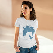 Urban SoulShine & co T-Shirt White / S Horse & Soul Women's Tee (blue)