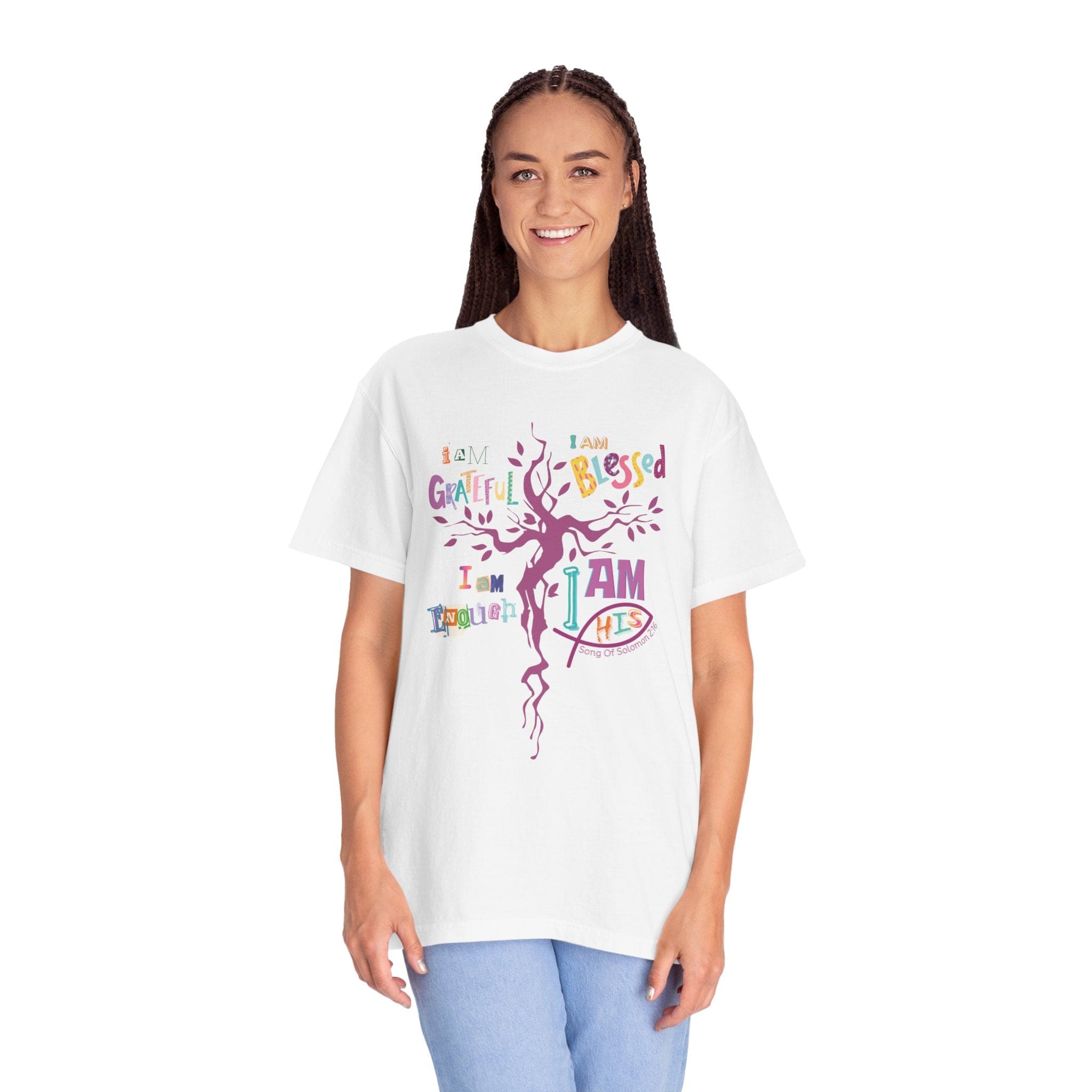 I AM HIS Song Of Solomon 2:16 Comfort Colors Tee White