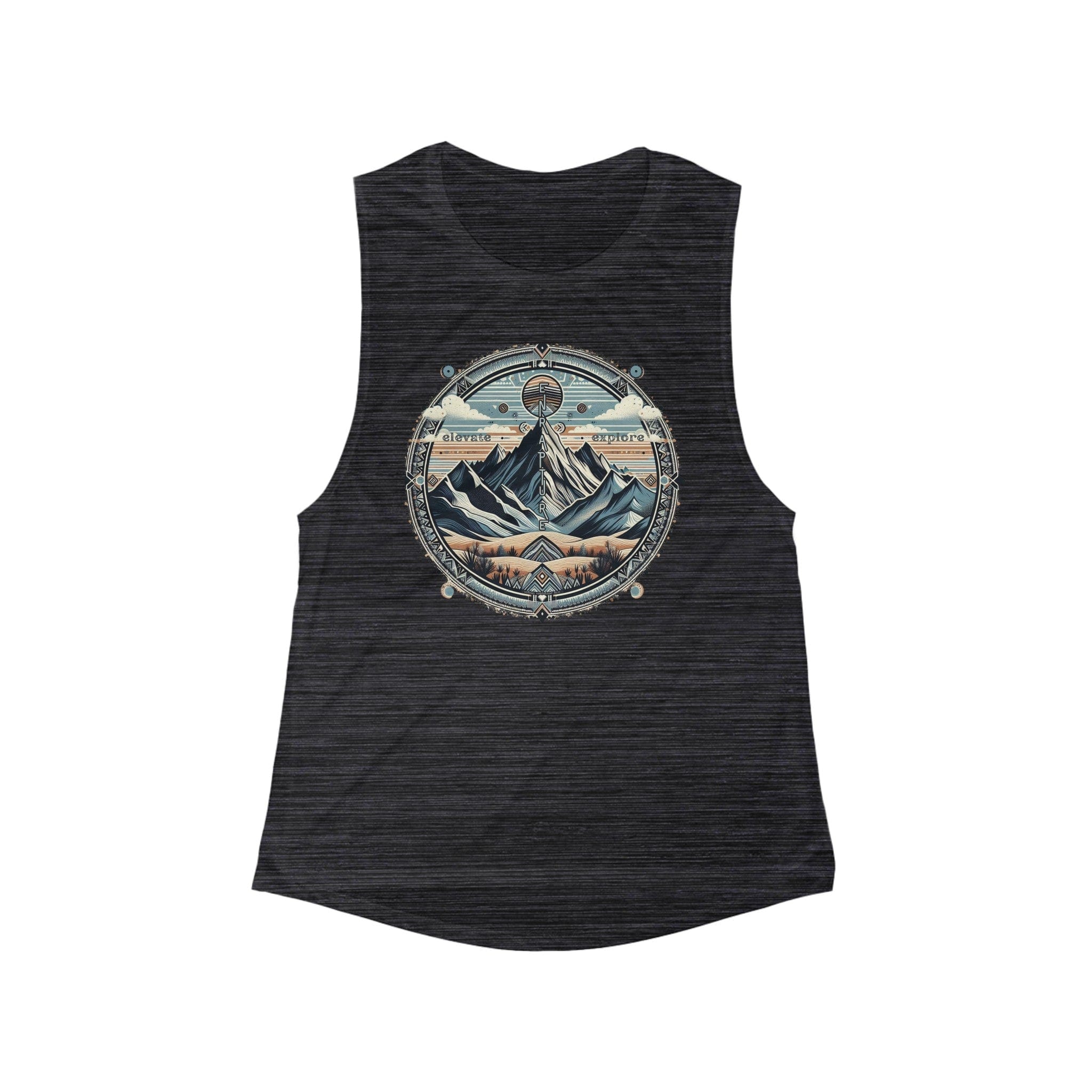 Urban SoulShine & co Tank Top Black Slub / S Enrapture Flowy Scoop Muscle Tank