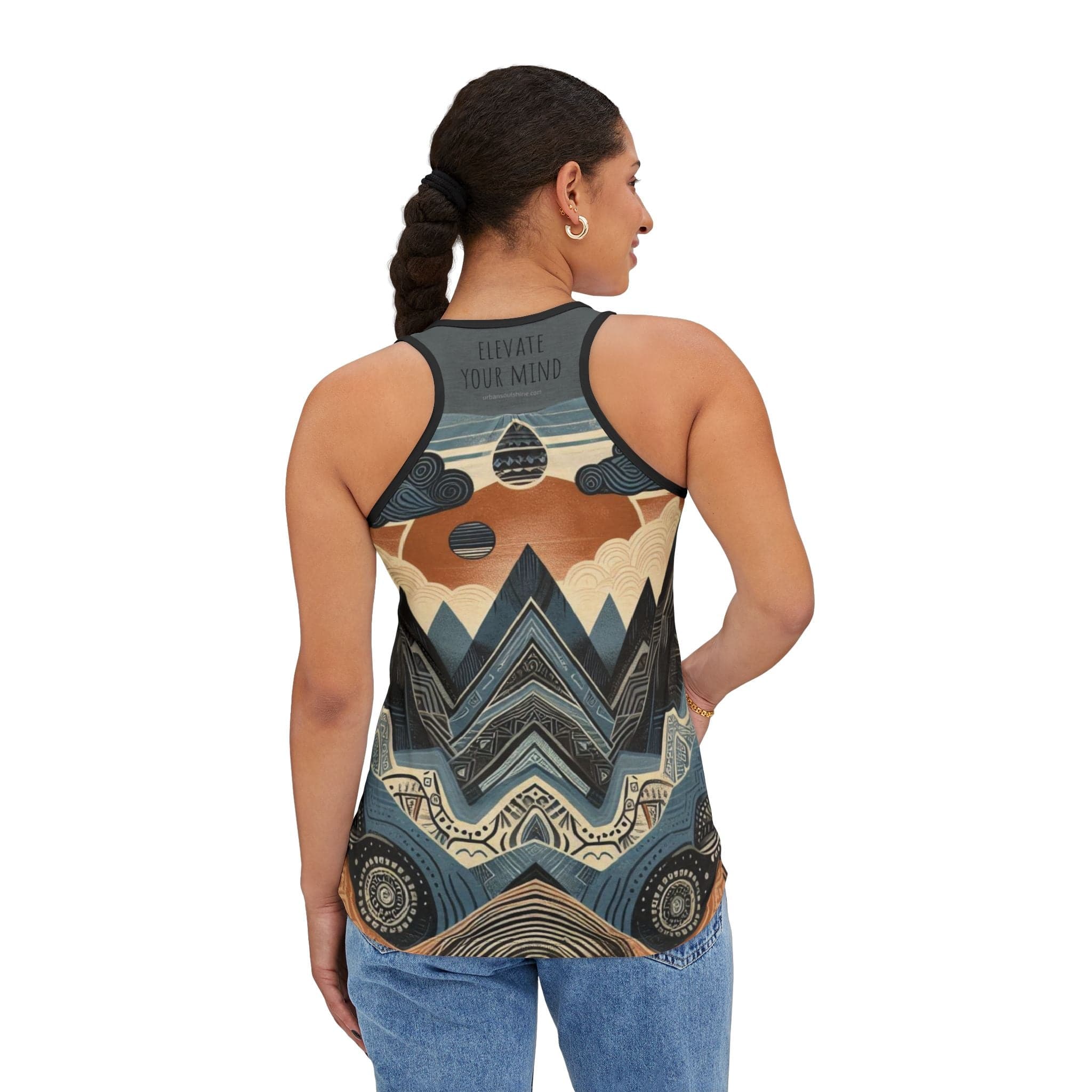 Urban SoulShine & co Tank Top Desert Slate Elevate Your Mind Performance Racerback Tank