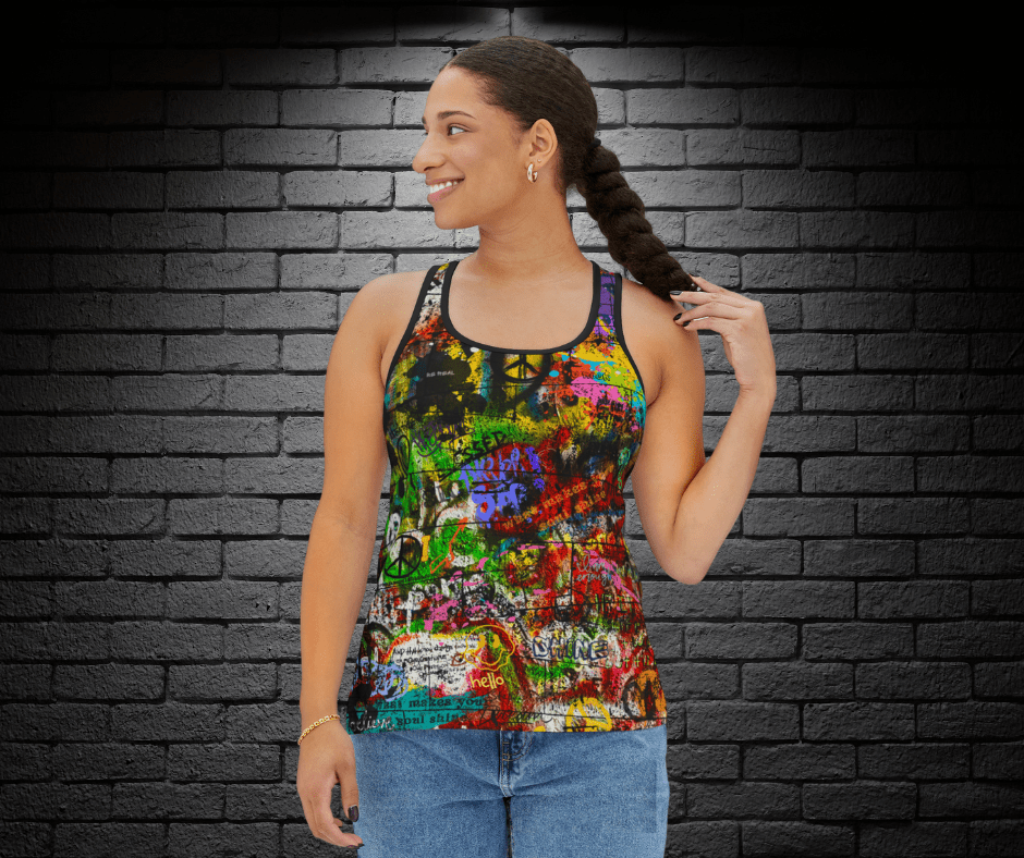 Urban SoulShine & co Tank Top Graffiti Chatterbox Racerback Tank