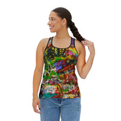 Urban SoulShine & co Tank Top S / Black Graffiti Chatterbox Racerback Tank