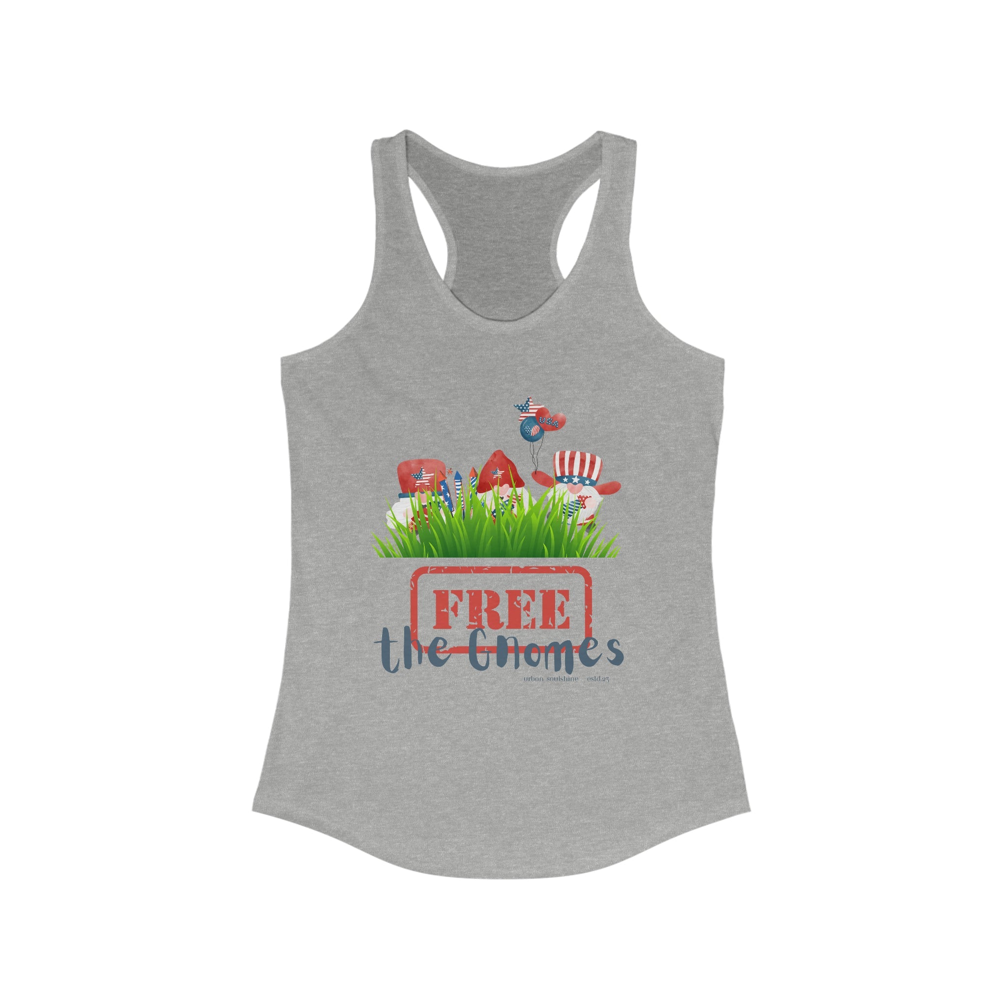 Urban SoulShine & co Tank Top S / Heather Grey FREE the GNOMES Breakout Tank