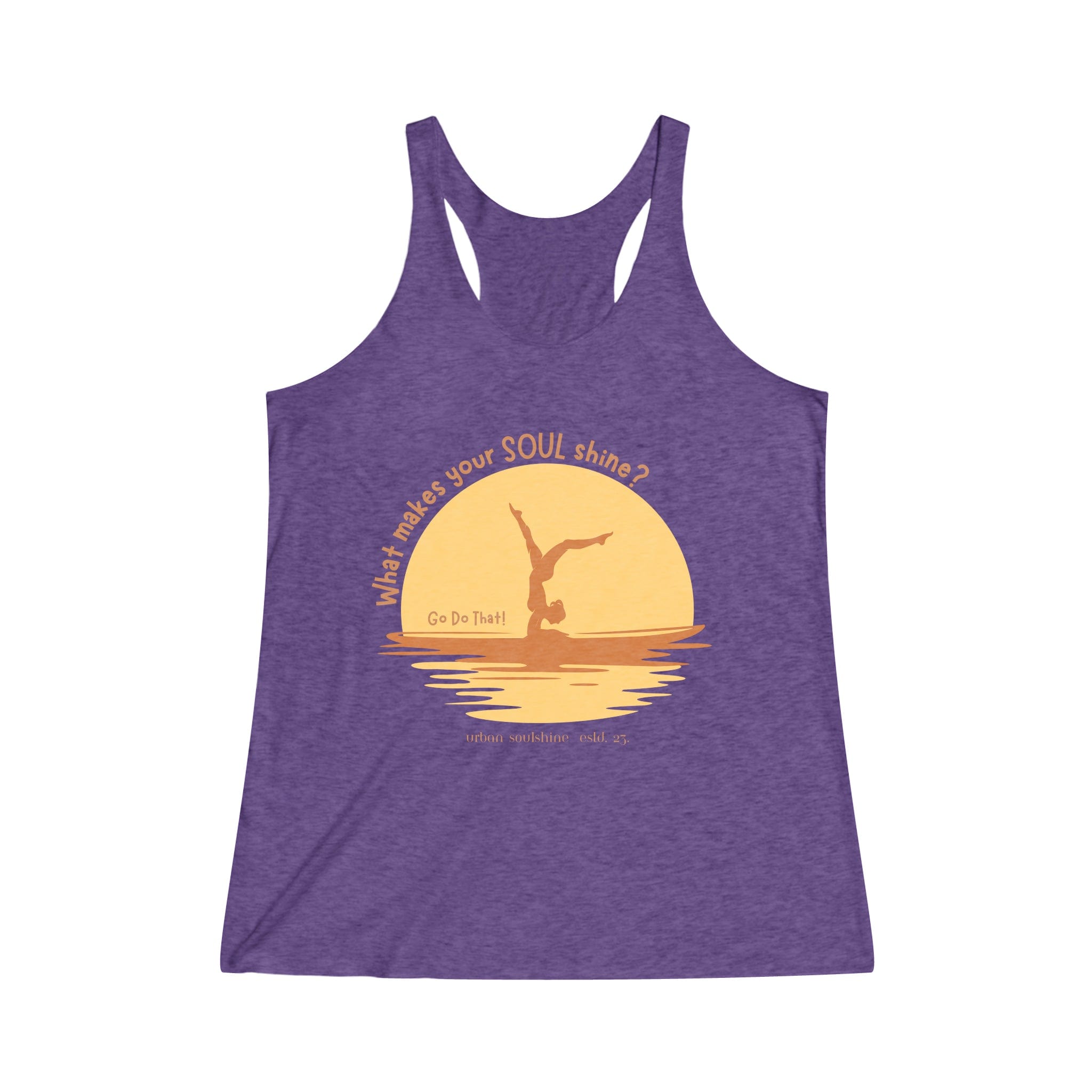 Urban SoulShine & co Tank Top S / Tri-Blend Purple Rush Go Do That SUP/Yoga Tank