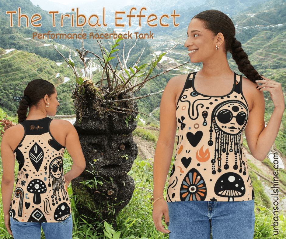 Urban SoulShine & co Tank Top The Tribal Effect Performance Racerback Tank