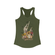 Urban SoulShine & co Tank Top XS / Solid Military Green Skull Harvest Women's Razerback Tank