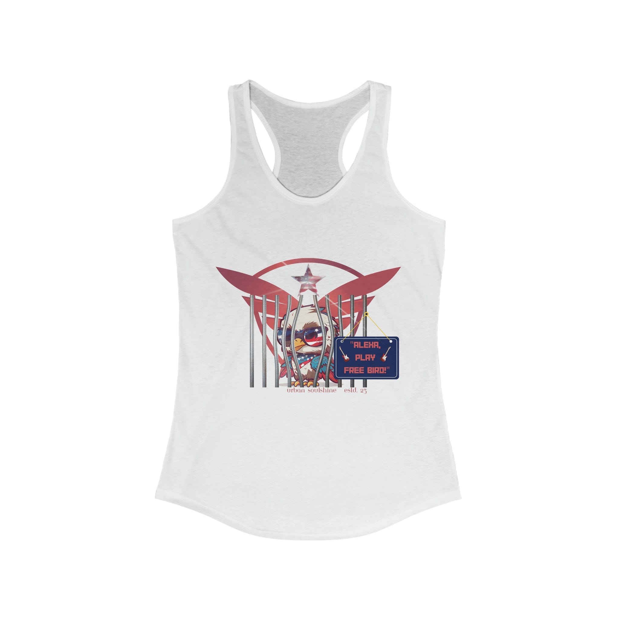 Urban SoulShine & co Tank Top XS / Solid White Alexa, Play Free Bird Tank (women's)