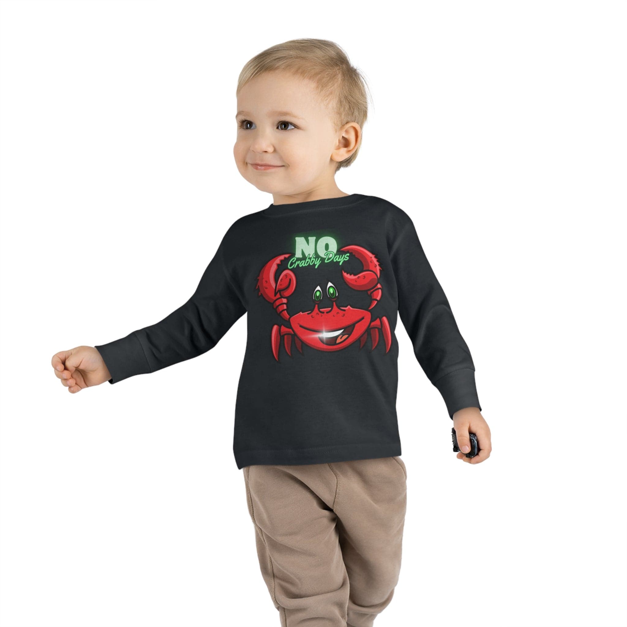 Urban SoulShine & co Toddler Long Sleeve Black / 2T NO Crabby Days Long Sleeve Tee (Toddler)