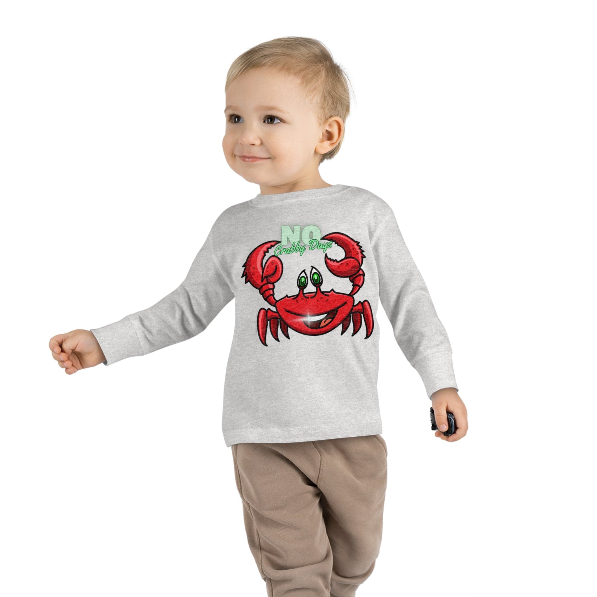 Urban SoulShine & co Toddler Long Sleeve Heather / 2T NO Crabby Days Long Sleeve Tee (Toddler)