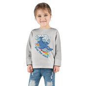 Urban SoulShine & co Toddler Long Sleeve Heather / 2T Ride The Wave Shark Long Sleeve Tee (Toddler)