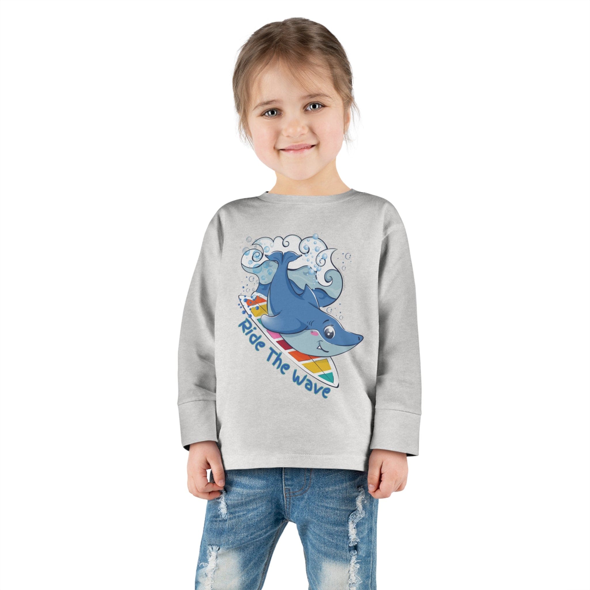  2T Ride The Wave Shark Long Sleeve Tee (Toddler)