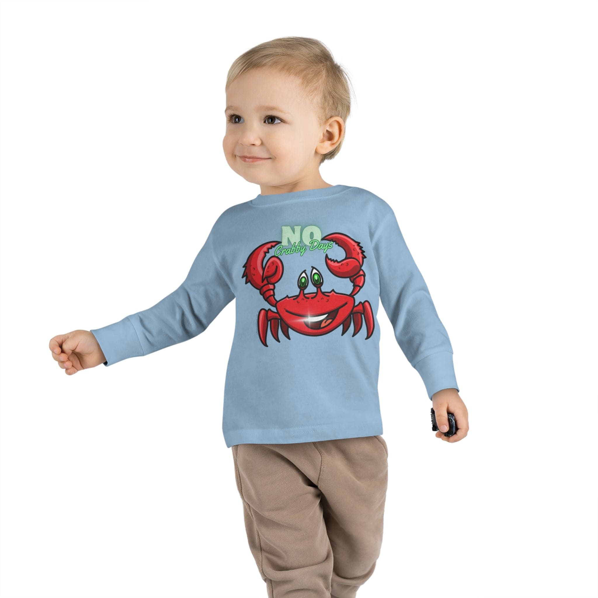  2T NO Crabby Days Long Sleeve Tee (Toddler)