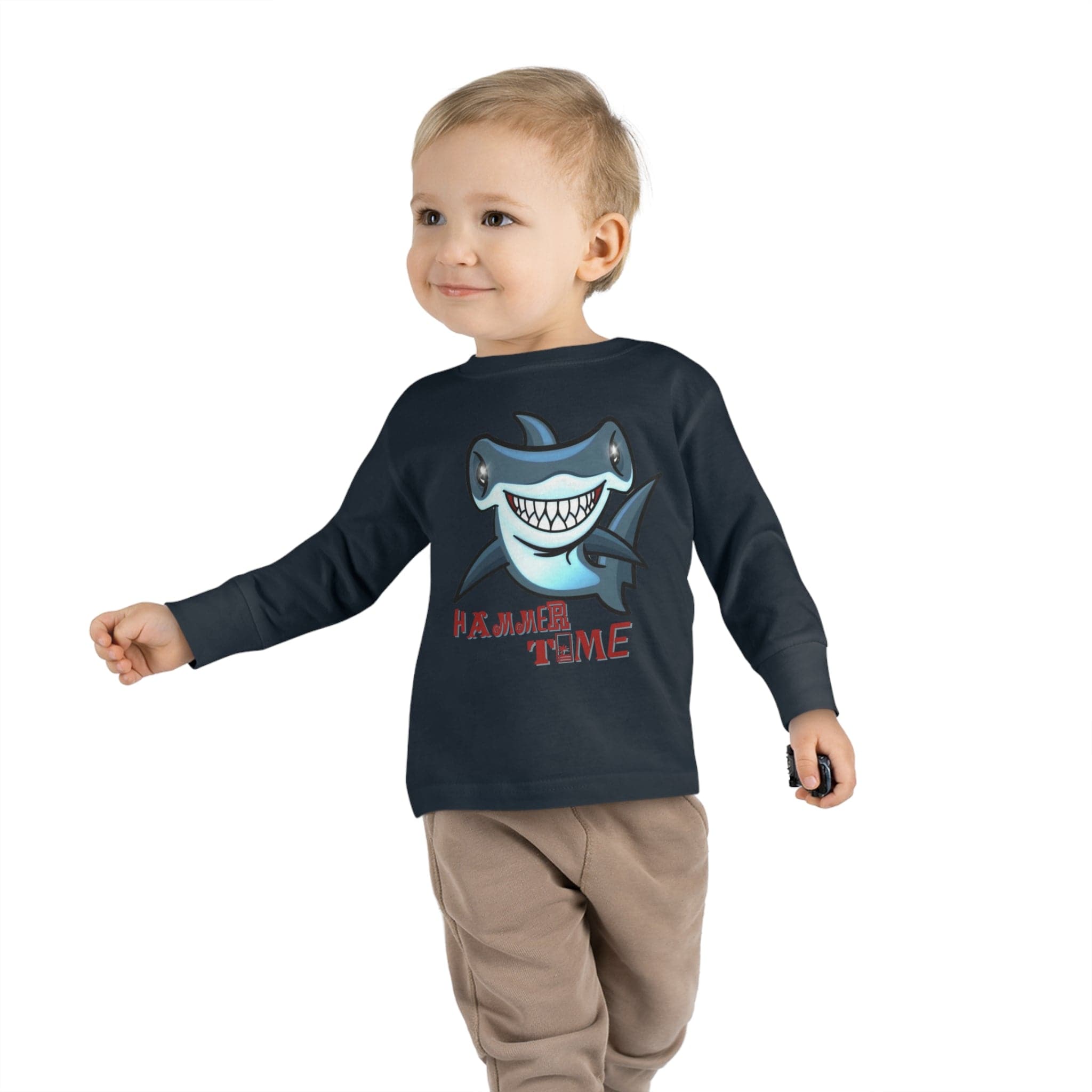 Urban SoulShine & co Toddler Long Sleeve Navy / 2T Hammer Time Shark Long Sleeve Tee (Toddler)