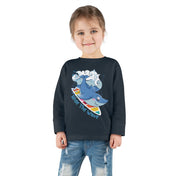 Urban SoulShine & co Toddler Long Sleeve Navy / 2T Ride The Wave Shark Long Sleeve Tee (Toddler)