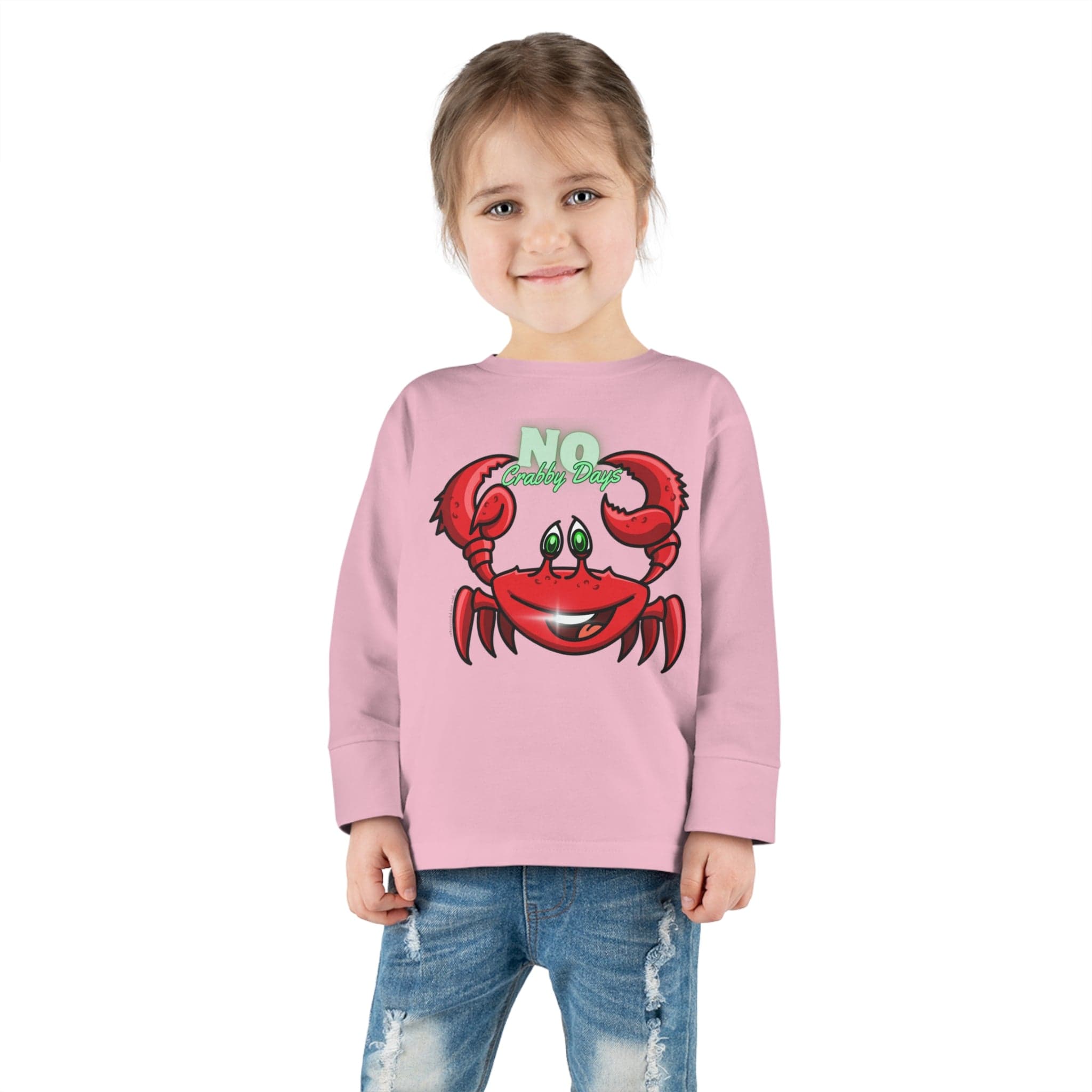 Urban SoulShine & co Toddler Long Sleeve NO Crabby Days Long Sleeve Tee (Toddler)