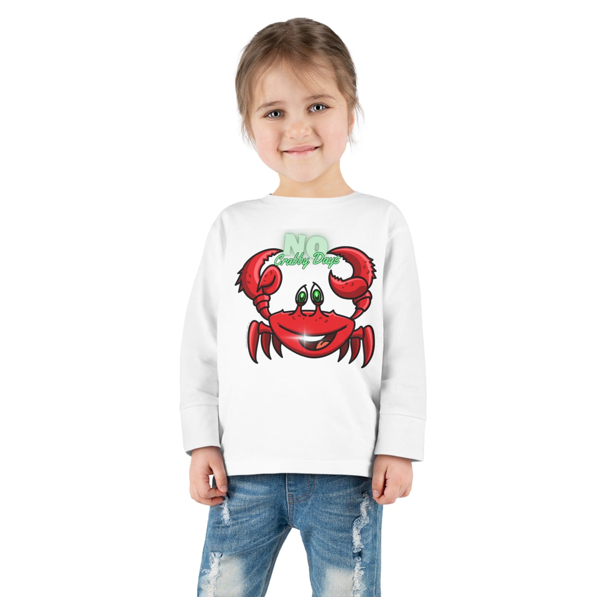 Urban SoulShine & co Toddler Long Sleeve NO Crabby Days Long Sleeve Tee (Toddler)