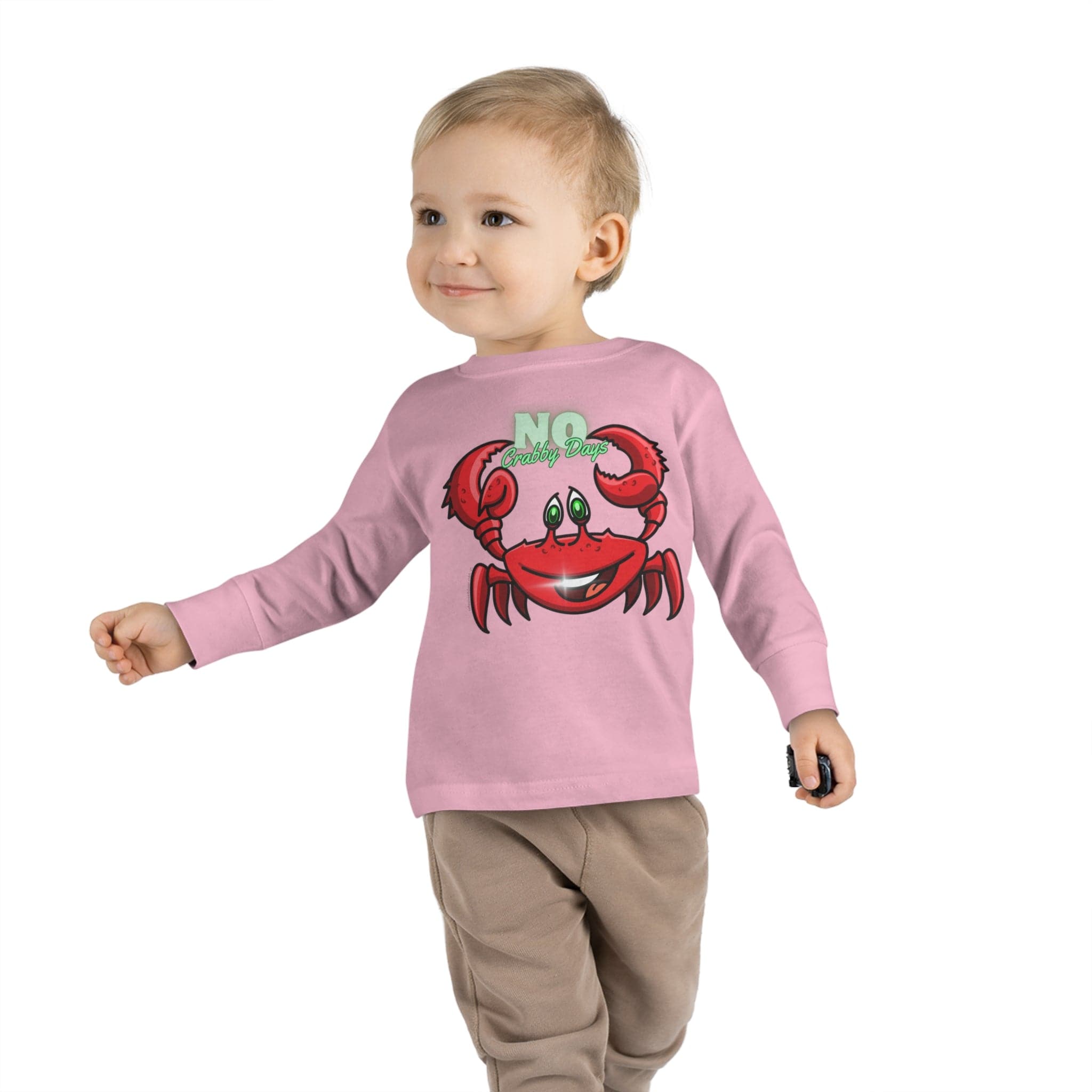  2T NO Crabby Days Long Sleeve Tee (Toddler)