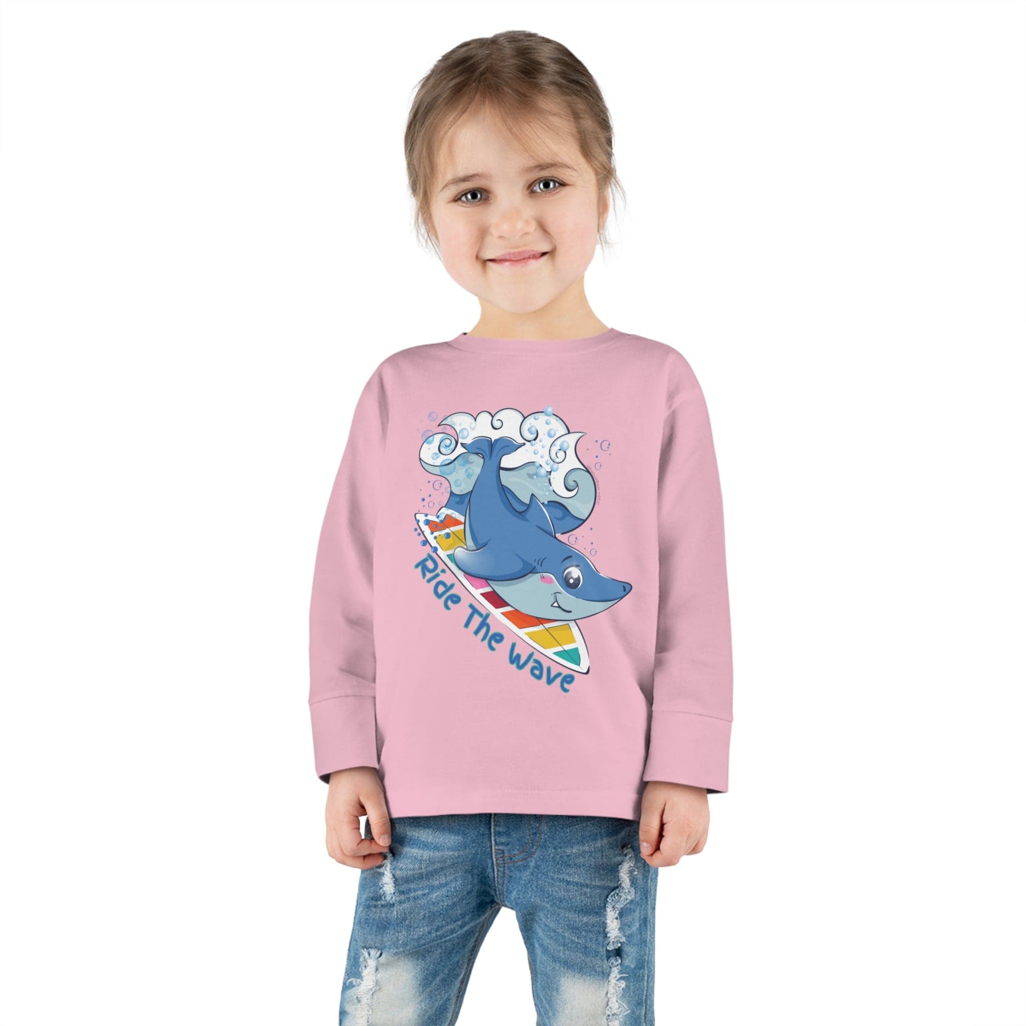  2T Ride The Wave Shark Long Sleeve Tee (Toddler)