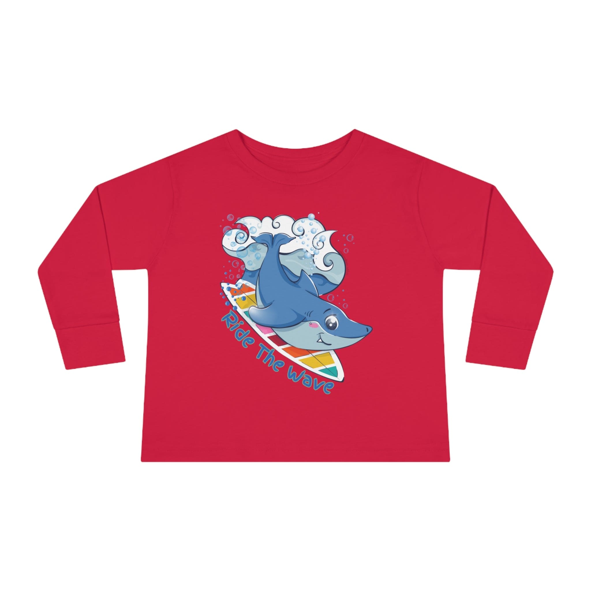 Urban SoulShine & co Toddler Long Sleeve Ride The Wave Shark Long Sleeve Tee (Toddler)