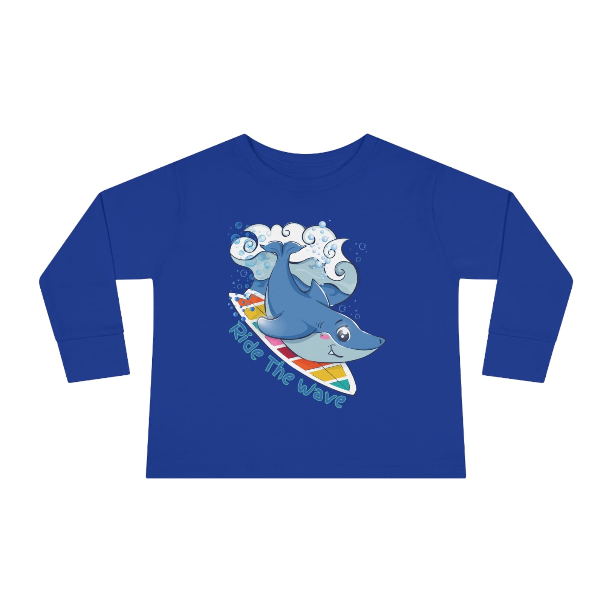 Urban SoulShine & co Toddler Long Sleeve Ride The Wave Shark Long Sleeve Tee (Toddler)