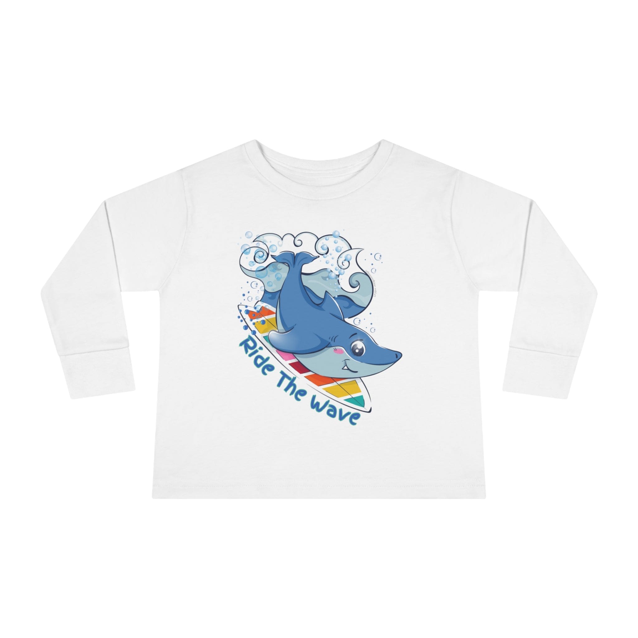 Urban SoulShine & co Toddler Long Sleeve Ride The Wave Shark Long Sleeve Tee (Toddler)