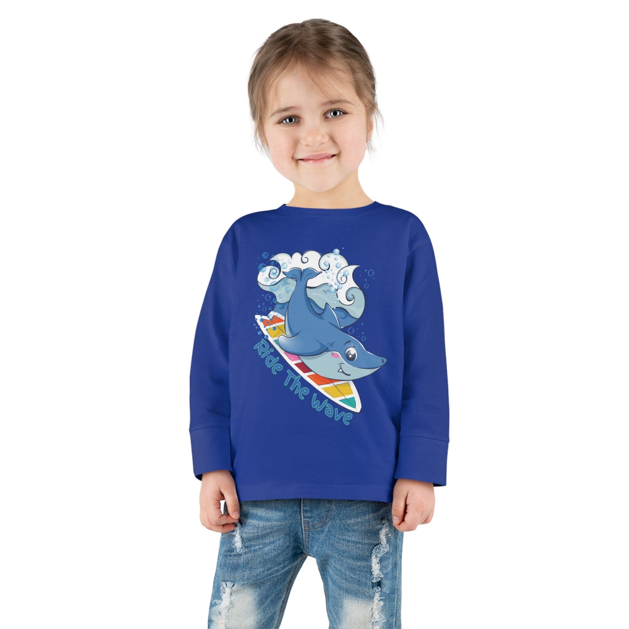  2T Ride The Wave Shark Long Sleeve Tee (Toddler)