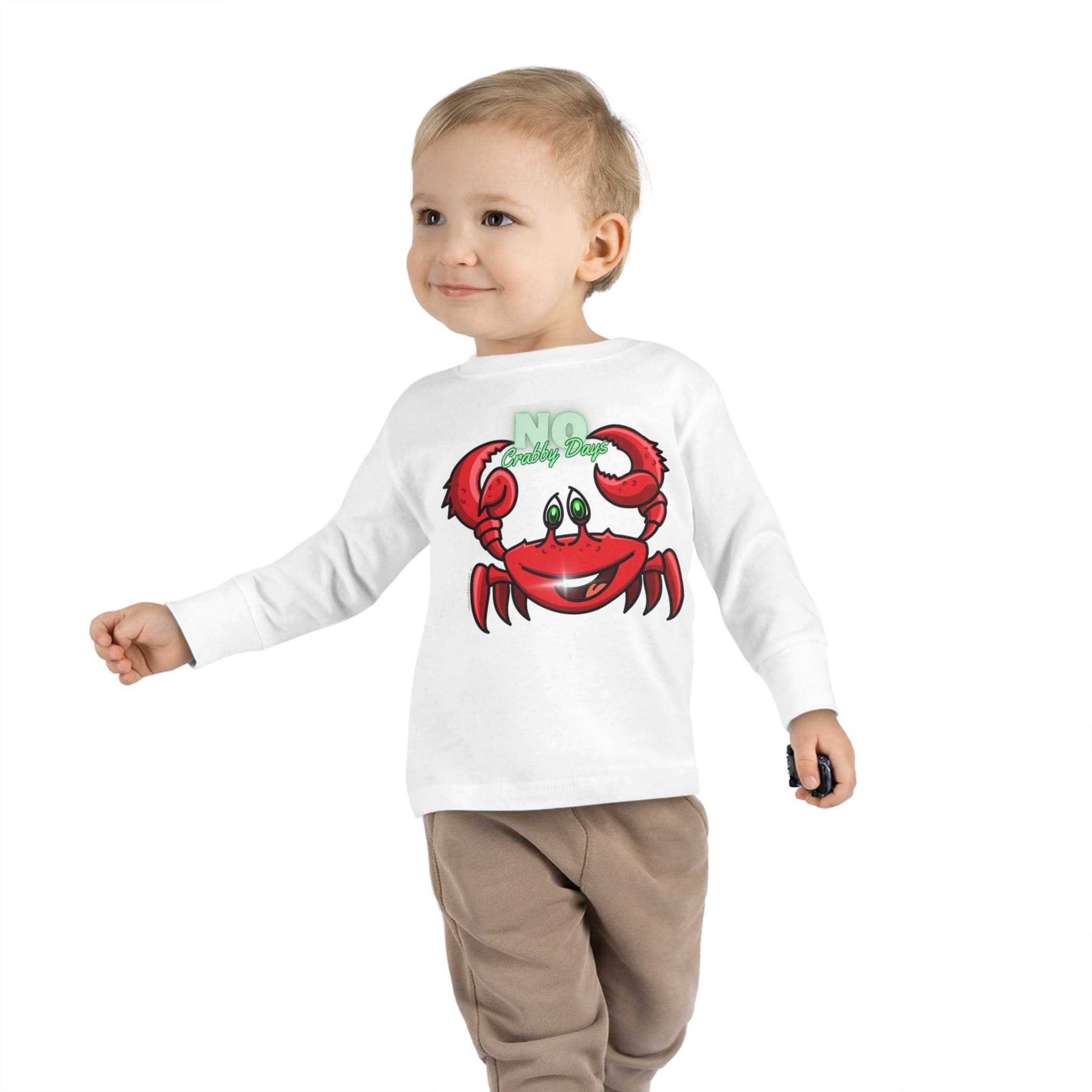  2T NO Crabby Days Long Sleeve Tee (Toddler)