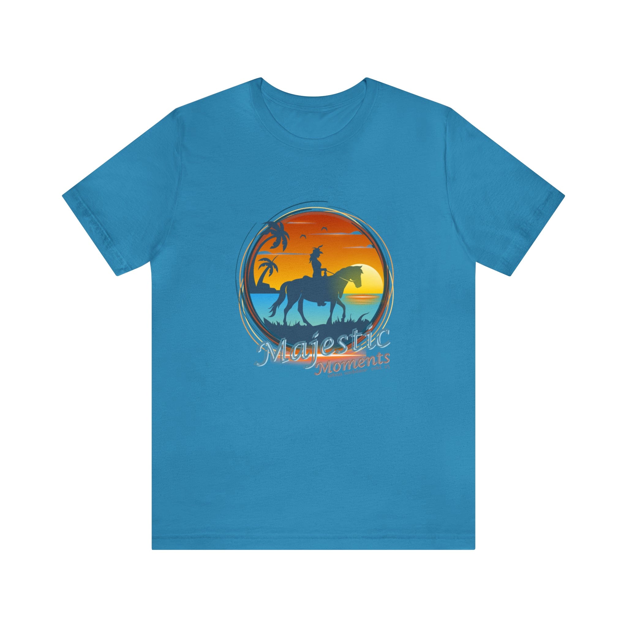 Urban SoulShine & co Unisex Jersey T-Shirt Aqua / XS Majestic Moments Horse Cotton Jersey Tee (Unisex)