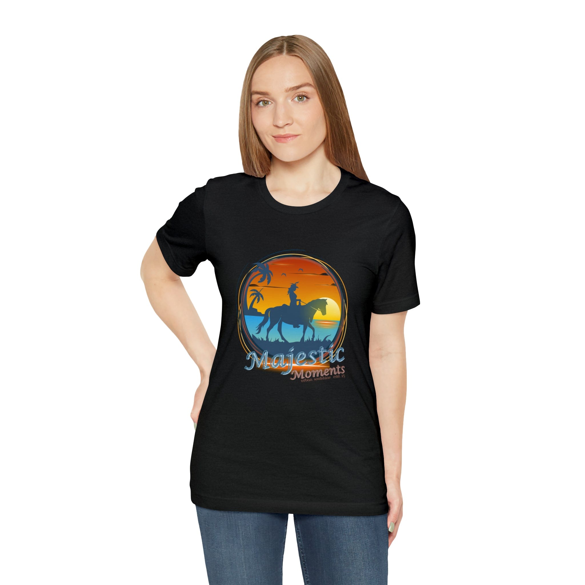 Urban SoulShine & co Unisex Jersey T-Shirt Majestic Moments Horse Cotton Jersey Tee (Unisex)