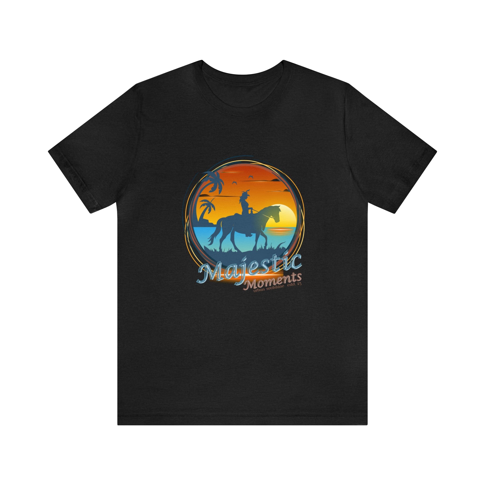 Urban SoulShine & co Unisex Jersey T-Shirt Solid Black Blend / XS Majestic Moments Horse Cotton Jersey Tee (Unisex)