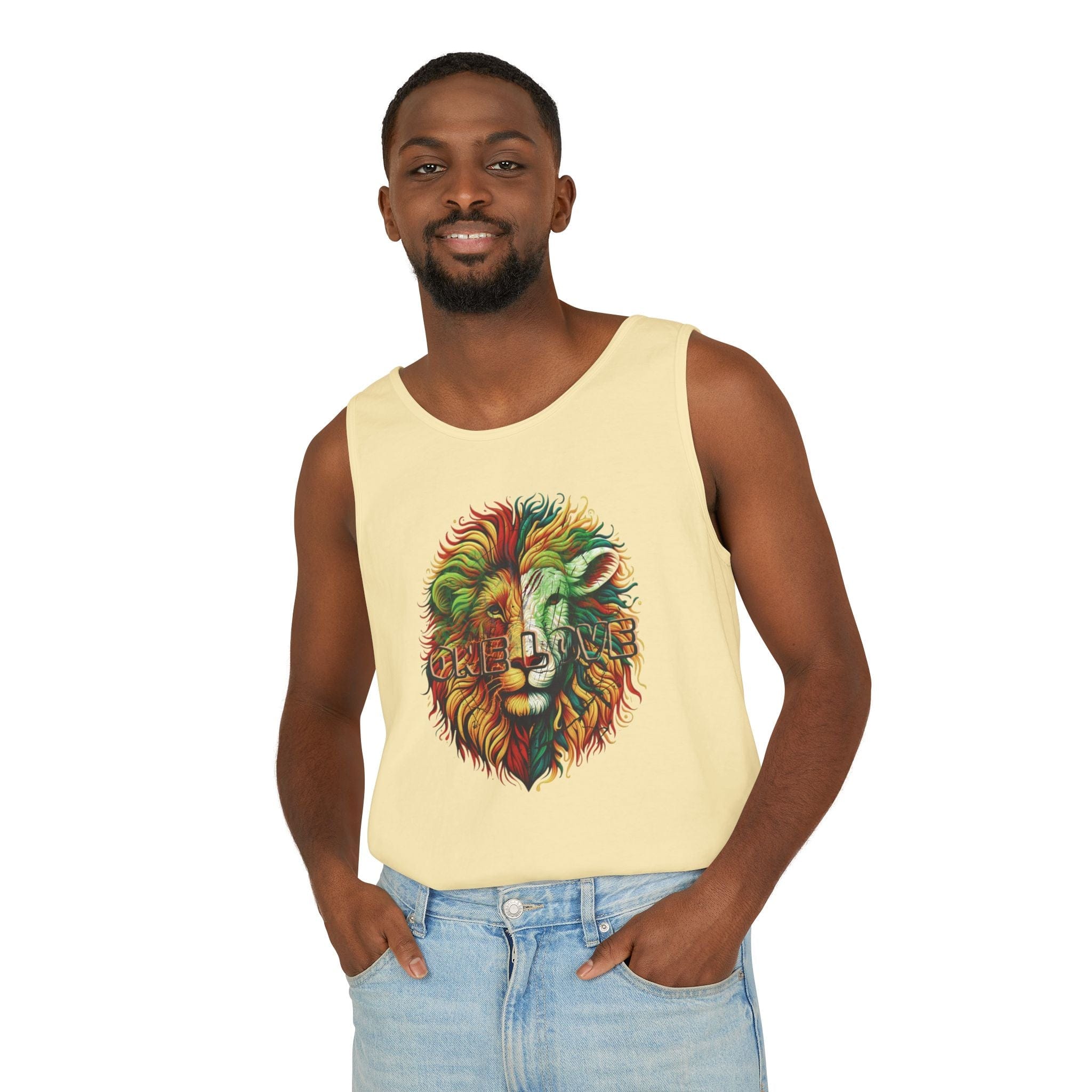 Urban SoulShine & co Unisex Tank Top ONE LOVE: The Lion & the Lamb Eco-Friendly Tank (Unisex)