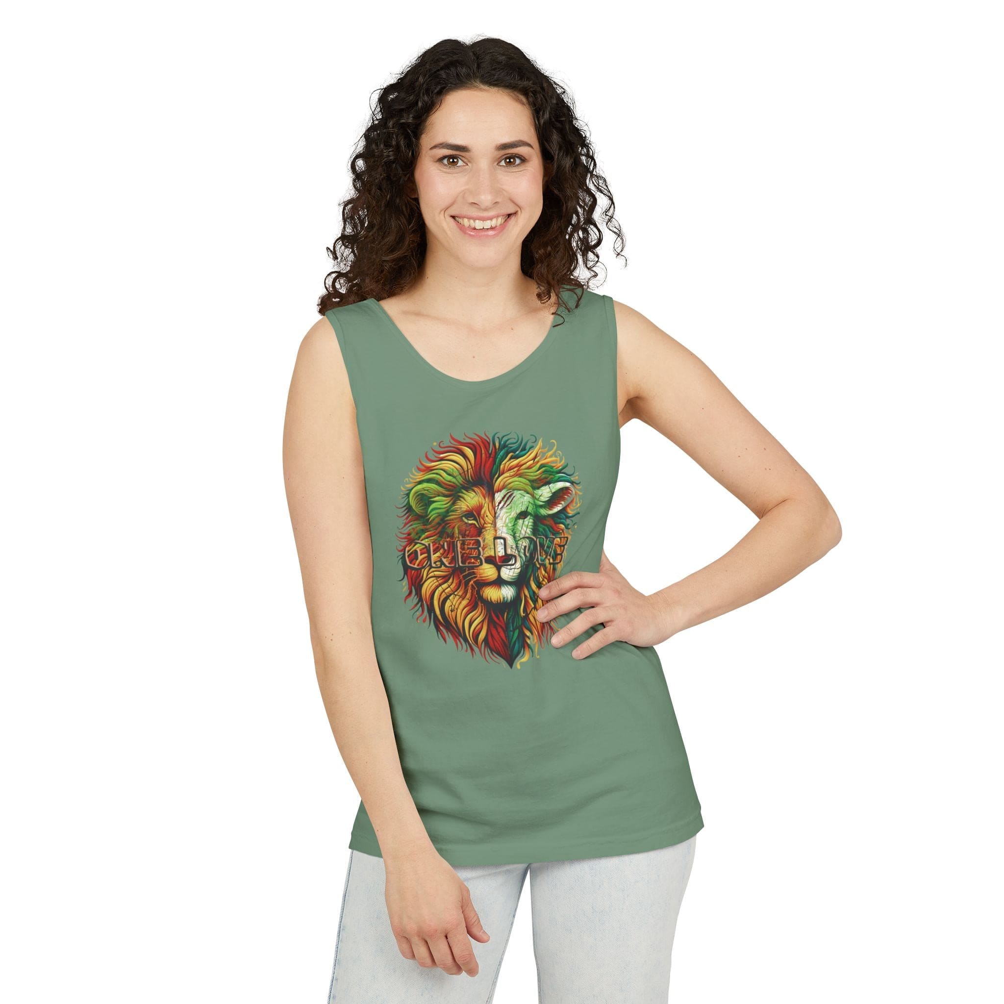 Urban SoulShine & co Unisex Tank Top ONE LOVE: The Lion & the Lamb Eco-Friendly Tank (Unisex)