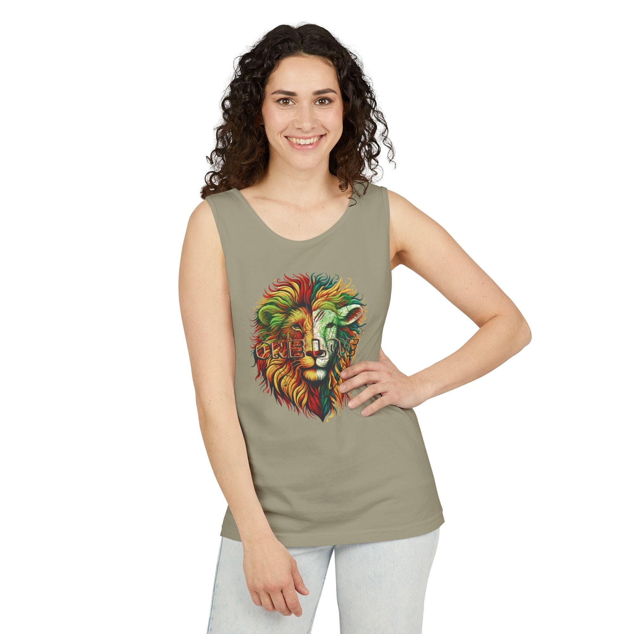 Urban SoulShine & co Unisex Tank Top ONE LOVE: The Lion & the Lamb Eco-Friendly Tank (Unisex)