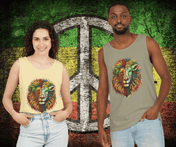 Urban SoulShine & co Unisex Tank Top ONE LOVE: The Lion & the Lamb Eco-Friendly Tank (Unisex)